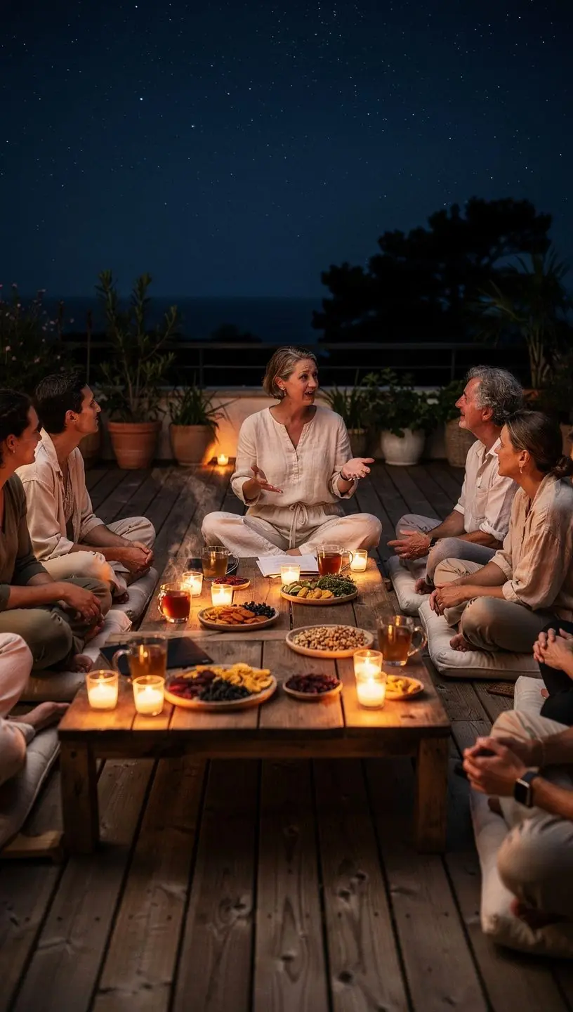 Chá de ervas sendo servido em uma xícara, simbolizando relaxamento e bem-estar